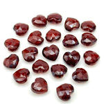Load image into Gallery viewer, Natural Red Garnet Heart Shape Beads, Faceted Heart Shape Beads, Deep Red Color Heart Charm, 10 MM Red Heart for Jewelry Making 100% Natural