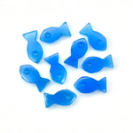 Load image into Gallery viewer, Pretty Blue Chalcedony Fish Charm Beads, Fancy Fish Shape Carved Gemstone, 7X14 MM Loose Gemstone Fishes For Jewelry Making, Fish DIY Beads