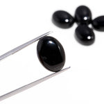 Load image into Gallery viewer, Black Onyx Oval Shape Beads, Black Onyx Hand Carved Smooth Gemstone Beads, Loose Carving Beads, Oval Charms for Jewelry Making 12X16 MM