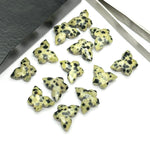 Load image into Gallery viewer, Natural Dalmation Jasper Butterfly Shape Gemstone Beads, Jasper Faceted Gemstone Hand Carved Beads, Jewelry Making Wholesale Charms  14MM