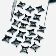 Natural Black Onyx Ninja Star Shape Carving Beads, Ninja Star Shape Gemstone Beads, 11X15 MM Jewelry Making Star Shape Briolettes Beads