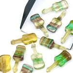 Load image into Gallery viewer, Rainbow Fluorite Guitar Shape Beads, Tiny Fluorite Guitar Shape Hand Carved Gemstone, 26 MM, Miniature Guitar Gemstone, Tiny Charms