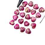Load image into Gallery viewer, AAA Pink Turquoise Heart Shape Beads, Hot Pink Copper Turquoise Heart Carving Beads, 10 MM Gemstone, Mohave Turquoise Beads, Red  Heart