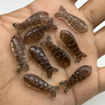 Load image into Gallery viewer, Natural Smoky Quartz Fish Shape Beads, AAA Smoky Quartz Fish Shape gemstone, 25 MM Brown Quartz Fish Shape Briolette's