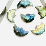 Load image into Gallery viewer, 2,3,4,5,6 Pcs Natural Labradorite faceted eagle Shape gemstone, Faceted Hand Carved eagle gemstone, fancy Shape Gemstone,16X10 mm