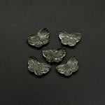 Load image into Gallery viewer, Green Amethyst Butterfly Beads: Carved Gemstone Charms, 11x18mm