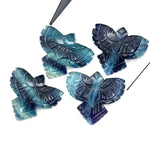 Load image into Gallery viewer, AAA Multi Fluorite Eagle Shape Stone, Natural Fluorite Hand Carved Eagle Shape Gemstone, Jewelry Making, Bird Shape Carving, 30 MM