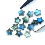 Load image into Gallery viewer, Blue Flashy Labradorite Star Shape Beads, Natural Labradorite Star Shape Briolettes, Faceted Labradorite Star Charms, 12 MM, Loose Gemstones