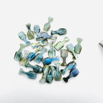 Load image into Gallery viewer, 1,2,3,4,5 pcs Natural Labradorite Wine Glass Shape Carved Gemstone, New Designer Flashy Briolettes, Blue Fire Labradorite Carving 8X20 MM
