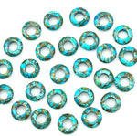Load image into Gallery viewer, Amazing Copper Turquoise Donut Shape Gemstones, Turquoise Donut Carving, Healing Gemstone Beads, 12 mm Blue Turquoise Donut Smooth Beads