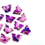Load image into Gallery viewer, Amazing Pink &amp; Purple Mohave Copper Turquoise Butterfly Beads, Faceted Butterfly Gemstone, Purple Oyster Turquoise Carving Beads 14x10 MM