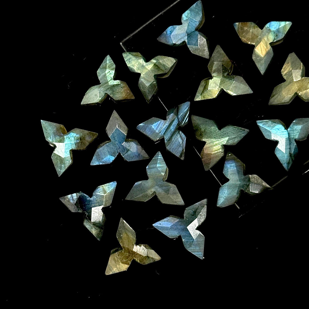Flashy Labradorite Ninja Star Carving Beads, Labradorite Ninja Star Shape Gemstone Beads, 12 MM Jewelry Making Star Shape Briolette Beads