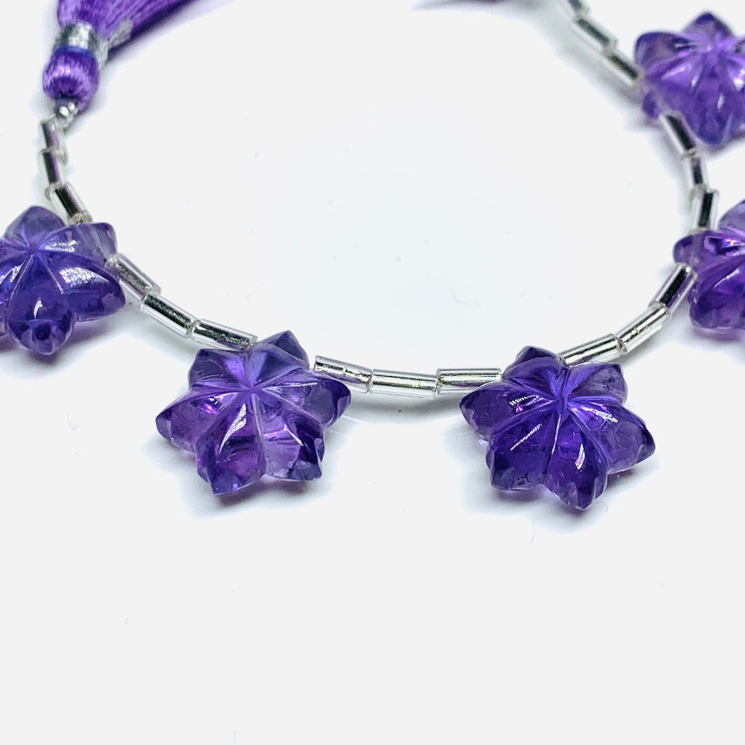AAA Quality 100% Natural Amethyst Fancy Shape Carved Gemstone, Fancy Shape Carving, Carved Gemstone For Jewellery 12 mm