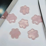 2,3,4,5,6 pcs 100% Natural Rose Quartz Fancy Shape Carved Gemstone, Loose Gemstone, Fancy Shape Gemstone For Jewlery, Carved Gemstone 15 mm