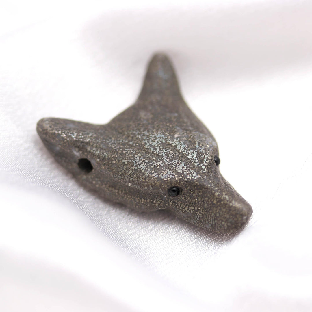 Natural Pyrite Fox Head, Jewelry Making Gemstones Side Drill from Ear, Head Carved Beads, Reiki Healing Crystal, Home Decor