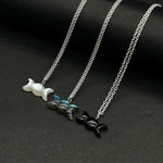 Load image into Gallery viewer, Beautiful Grey Moonstone, Labradorite &amp; Black Onyx Gemstone Pendant, 16" Candy Shape Necklace, 925 Sterling Silver Jewelry Gift For Women's