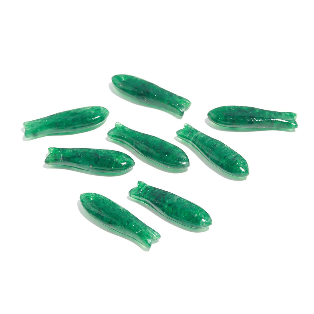 Natural Green Aventurine Fish Shape Beads, 10X30MM Loose Gemstone Fishes Charm, Reiki Healing Crystal Gifts, Sea Crystals