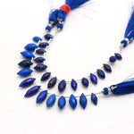 Load image into Gallery viewer, Natural Lapis Lazuli Faceted Pencil Shape Beads, Blue Lapis Pencil Shape Side Drill Beads, Pencil Shape Carving for Jewelry 4 Inch, 11-13 MM
