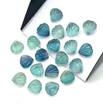 Load image into Gallery viewer, Cute Tiny Green Fluorite Shell Shape Beads, 8 MM Hand Carved Fluorite Seashell, Tiny Carved Beads, Shell Charms, Jewelry Making Gemstones