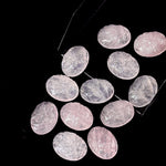 Load image into Gallery viewer, Natural Rose Quartz Carved Oval Shape Beads, Hand Carved Gemstone Beads, Loose Carving Beads 12X16 MM Rose Quartz Oval Charms
