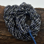 Load image into Gallery viewer, Faceted Iolite Beads: 4mm Round Blue Gemstone Strand, 13 Inch