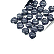 Blue Sunstone Heart Shape Briolette's, AAA Sunstone Smooth Heart Shape Beads, AAA Hand Carved Heart Charm, Jewelry Making Beads 12 MM