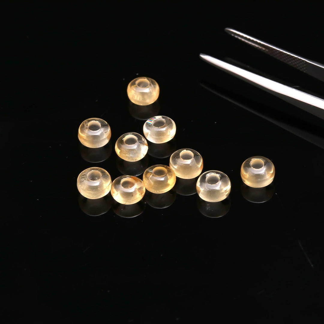 Natural Citrine Donut Shape Carving, AAA Citrine Donut Shape Beads, Loose Donut Shape Charm Beads, Energy Healing Stones, 6 MM