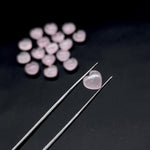 Load image into Gallery viewer, Mini Rose Quartz Heart Shape Beads, Natural Rose Quartz Smooth Heart Beads, Jewelry Making Plain Pink Heart Gemstone Briolette's, 8 MM