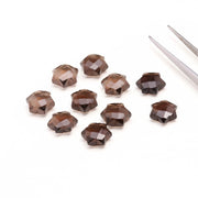 AAA Smoky Quartz Star Shape Beads, Natural Brown Quartz Faceted Star Shape Charms, 10 MM Star Beads