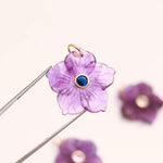 Load image into Gallery viewer, Amethyst Flower Gemstone Pendant, Natural Amethyst Healing Necklace, Crystal Carved Necklace Gifts, February Birthstone