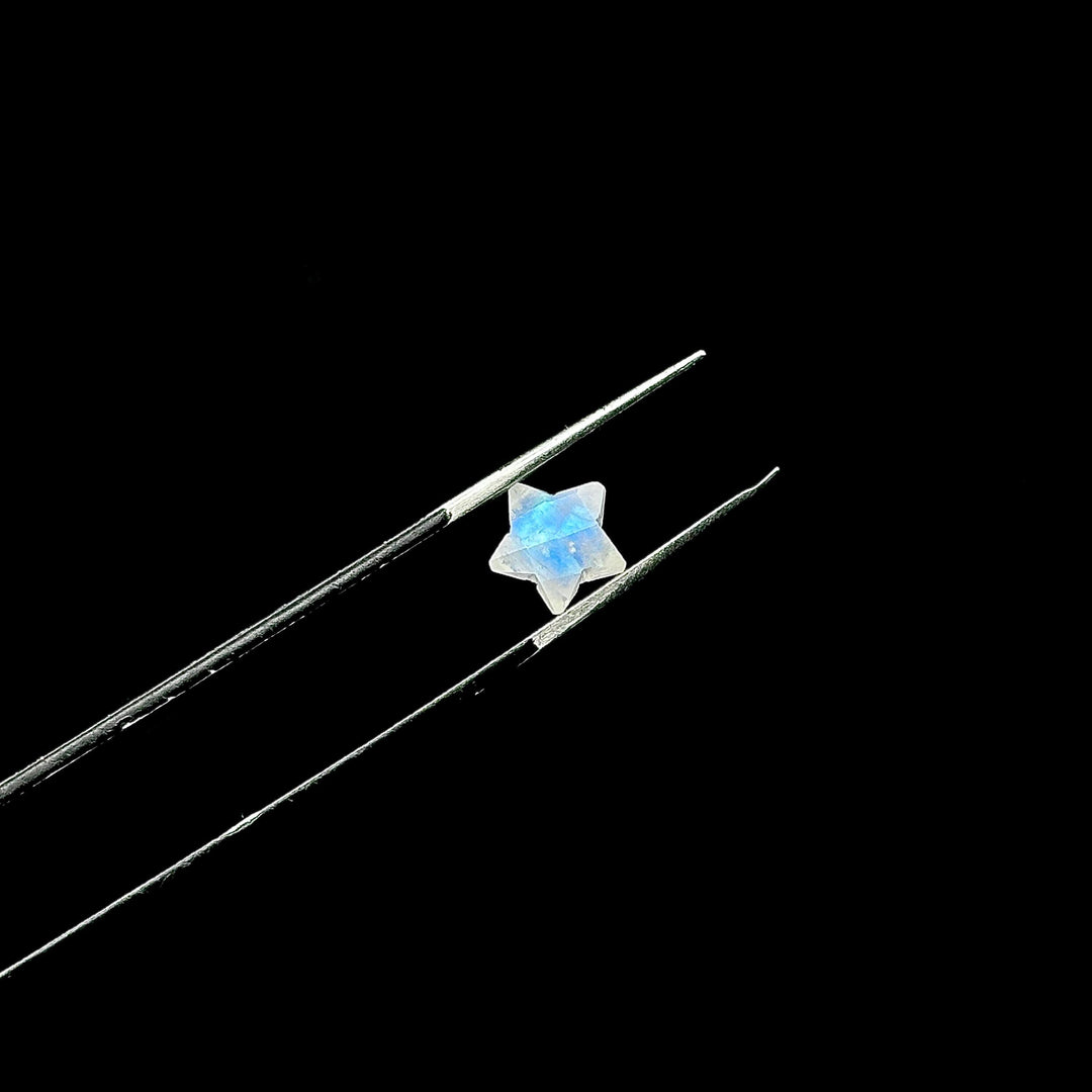 Flashy Rainbow Moonstone Star Shape Briolette's, Carved Faceted Star Shape Beads, 8 MM Star Shape Charms, Flashy Gemstone Crystals