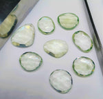 Load image into Gallery viewer, 2 pcs A-one Quality Green Amethyst freeform Rosecut, faceted rosecut, gemstone for jewelry, jewelry making rosecut 8X10 9X14 mm