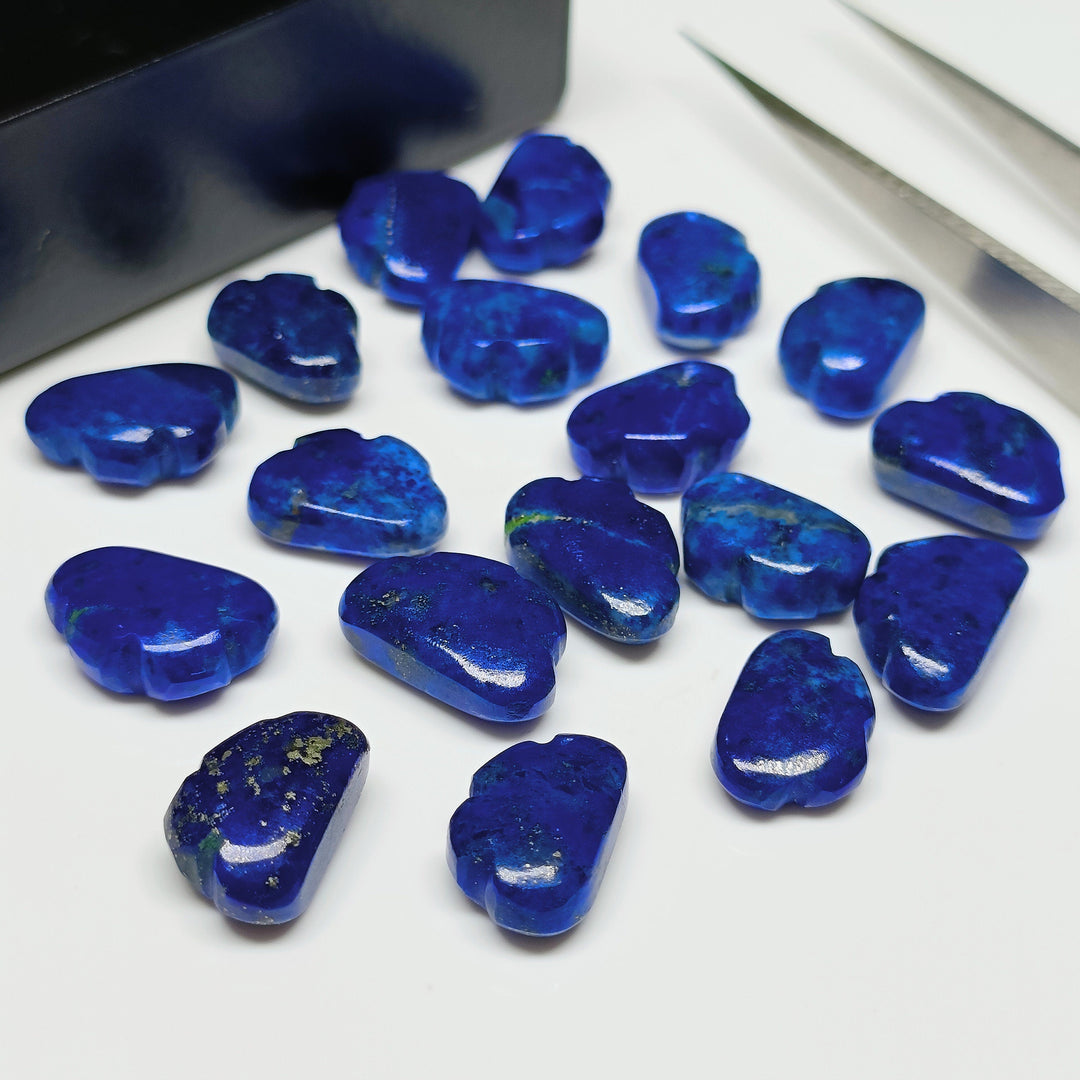 2,3,4,5,6 Pcs  100% Natural Lapis Lazuli Cloud Shape Carved Gemstone  Loose Gemstone, Smooth Carved Gemstone, Gemstone For Jewellery 12X7mm