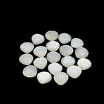 Load image into Gallery viewer, White Moonstone Shell Shape Beads, Natural Moonstone Shell Briolette's, Shell Carving Gemstones For Jewelry 12 mm, Sea Shell Beach Beads