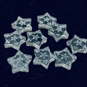 Natural Crystal Intaglio Star Carving, Crystal Quartz Hand Carved Star Shape Gemstone, Loose Incarving Star Beads, 13 MM Star Charms