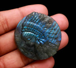 Load image into Gallery viewer, AAA Labradorite American Chief Baby Carving, Labradorite Flashy Carved Gemstone, Reiki Healing, Crystal Gifts, 40 MM, Home Decor