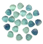 Load image into Gallery viewer, Cute Tiny Green Fluorite Shell Shape Beads, 8 MM Hand Carved Fluorite Seashell, Tiny Carved Beads, Shell Charms, Jewelry Making Gemstones