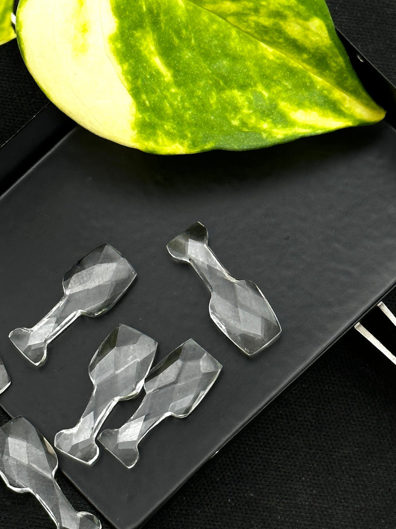 1,2,3,4,5 pcs Pretty Crystal Quartz Wine Glass Shape Carved Gemstone, New Designer Gemstone, Crystal Glass Shape Faceted Briolettes 8X20 MM