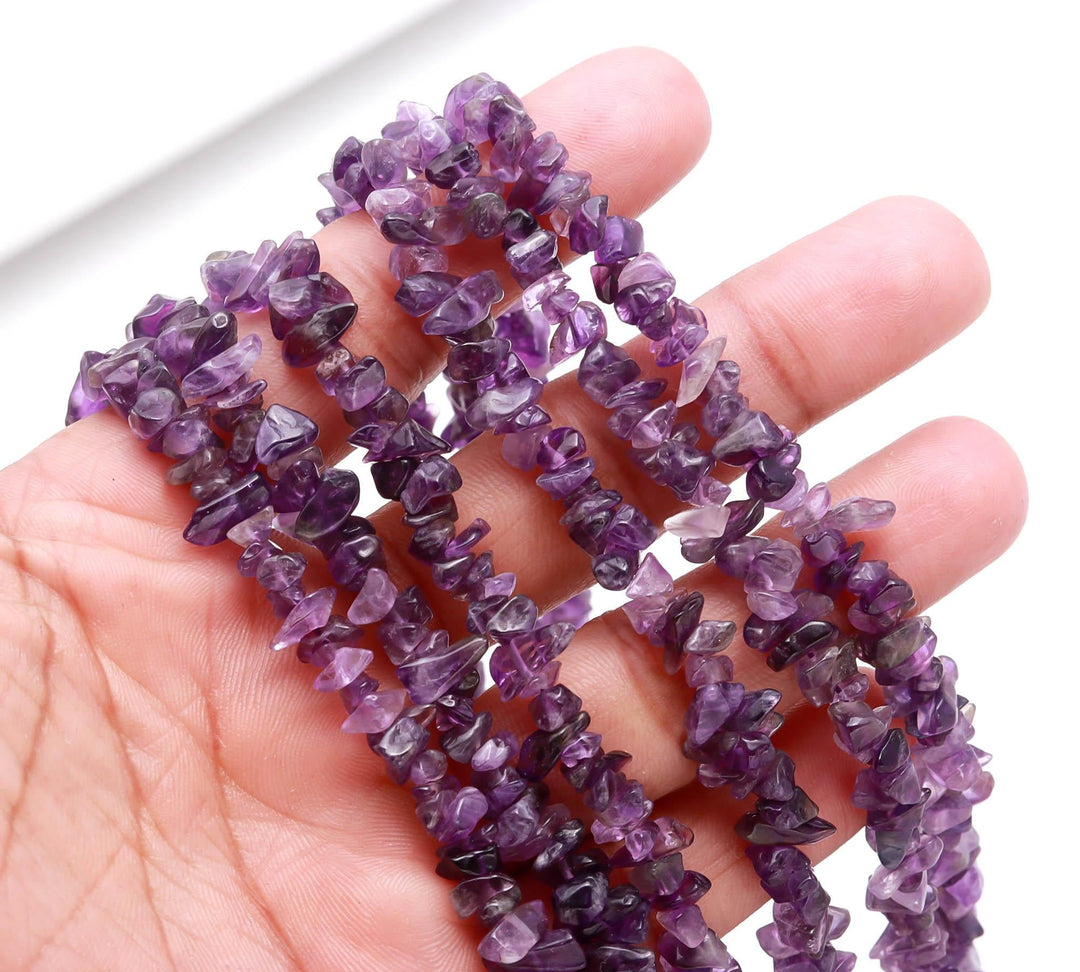 Purple Amethyst Beads Strand, Natural Amethyst Carnelian Chips Beads for Jewelry Making, 16" Inch Gemstone Uncut Beads, Freeform Uncuts