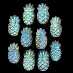 Load image into Gallery viewer, Flashy Labradorite Ananas Shape Gemstone, Carved Labradorite Pineapple Shape Stone, Ananas Carving Beads, Fruit Shape Hand Made Stones 24 MM
