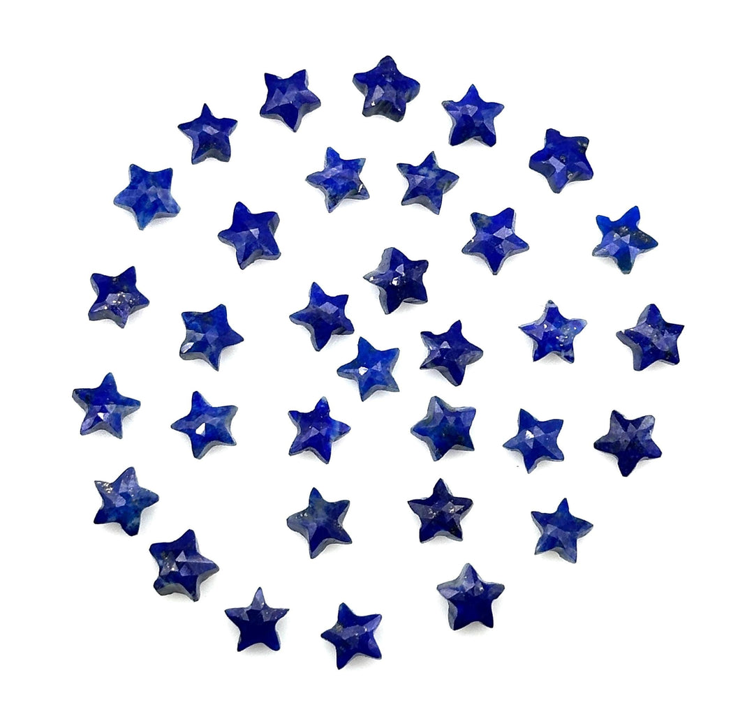 Super Tiny Lapis Lazuli Stars, Lapis Lazuli Gemstone Star Shape Beads, 5 MM Star Shape Gemstone for Jewlery, Celestials Universe Beads