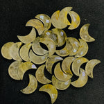Load image into Gallery viewer, Natural Golden Rutile Faceted Carved Moon Shape Briolette's, AAA Golden Rutile Crescent Moon Shape Beads for Jewelry Making, 17 MM