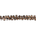 Load image into Gallery viewer, AAA Smoky Quartz Pear Shape Beads, Natural Smoky Quartz Pear Shape Briolette's for Jewelry Making, 7 Inch Strand, 7 MM approx