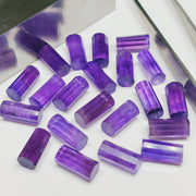 2,3,4,5 Pcs AAA Quality 100% Natural Amethyst Faceted Pipe Shape Loose Gemstone, Amethyst Loose Gemstone, Gemstone for Jewlery 10X6 mm