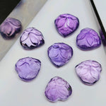 Load image into Gallery viewer, 2,5,6,7,8,9,10 Pcs Natural Pink Amethyst Heart Shape Carving, Hand Carved Gemstone, Heart Shape Gemstone, Carved Gemstone, 10 mm