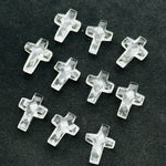 Load image into Gallery viewer, Natural Crystal Quartz Cross Shape Gemstone Beads, Faceted Cross Shape Charm Beads For Jewelry, Holy and Spiritual Cross Beads 15X10 MM