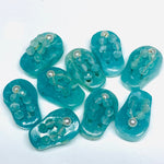 Load image into Gallery viewer, 1 Pair, 100% Natural Amanzonite Slipper Shape Gemstone, Carved Gemstone, Loose Gemstone, Slipper Shape Gemstone, Carved Slippers, 18X11 mm