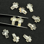 Load image into Gallery viewer, Natural Golden Rutile Cross Shape Beads ~ Rutile Carvigs Gemstone Beads ~ Faceted Golden Rutile Beads ~ 15 MM Cross Charm Beads ~ Holy Cross