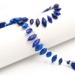 Load image into Gallery viewer, Natural Lapis Lazuli Faceted Pencil Shape Beads, Blue Lapis Pencil Shape Side Drill Beads, Pencil Shape Carving for Jewelry 4 Inch, 11-13 MM