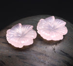 Load image into Gallery viewer, AAA Pink Chalcedony Overlapped Flower Shape Stone, Hand Carved Pink Chalcedony Flower Gemstone for Jewelry Making, 20 MM Crystal Gifts